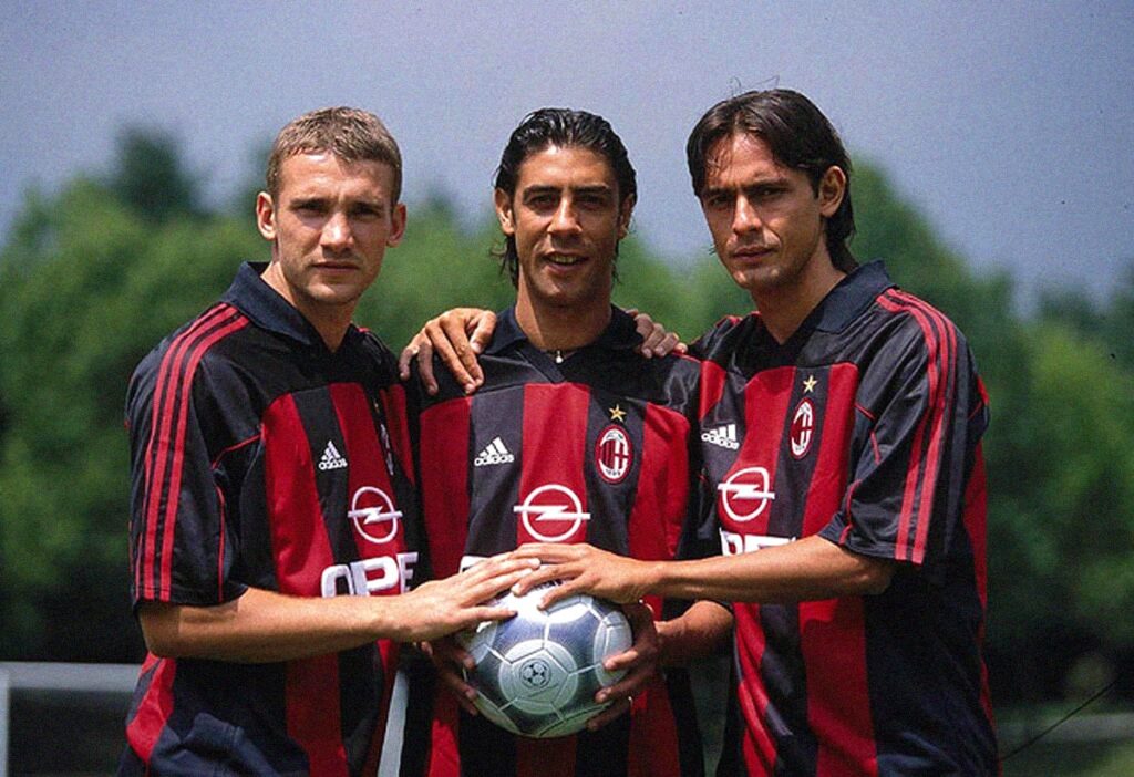 Shevchenko, Rui Costa, Inzaghi Milan