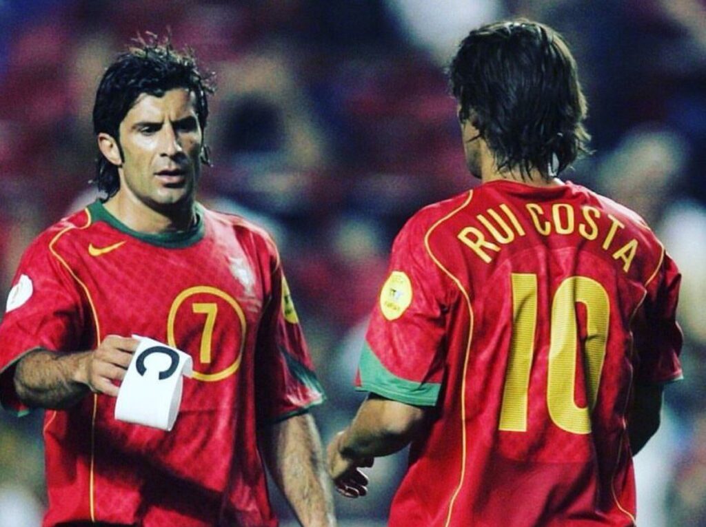 Figo e Rui Costa