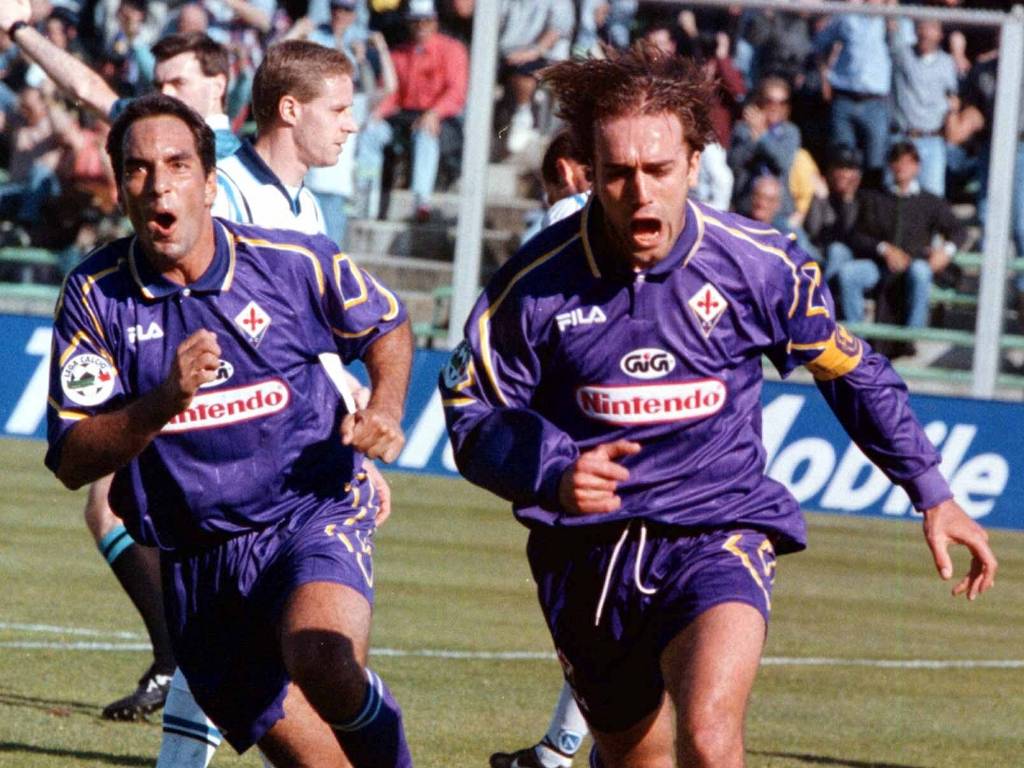 Edmundo festeggia con Batistuta