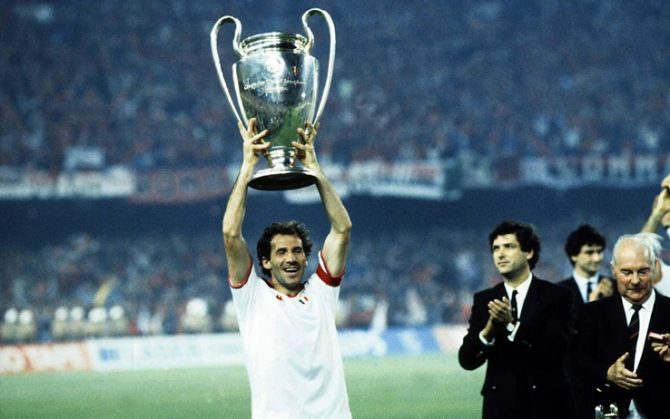 Franco Baresi vincitore della Champions League